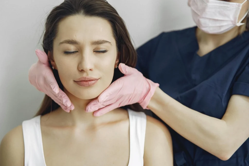 HIFU skin tightening treatment for cheeks jawline and facial firmness improvement