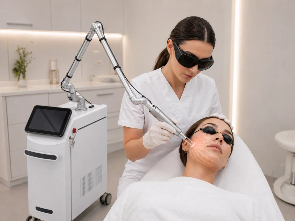 Pico laser skin rejuvenation treatment for improving skin tone and overall appearance