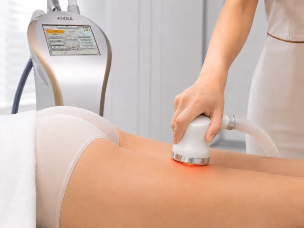 VRF vacuum infrared system with adjustable suction and pulsed vacuum rhythm modes for different care preferences