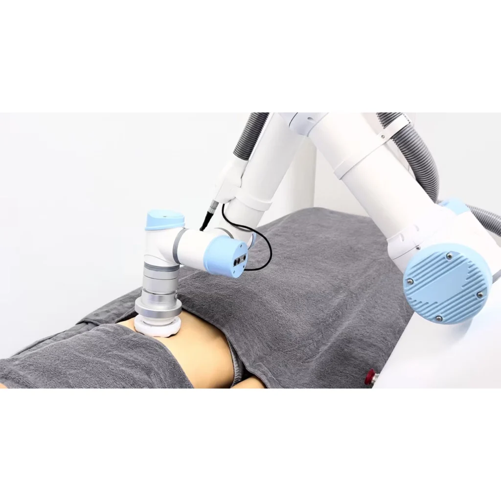 AI massage robot performing a body massage session