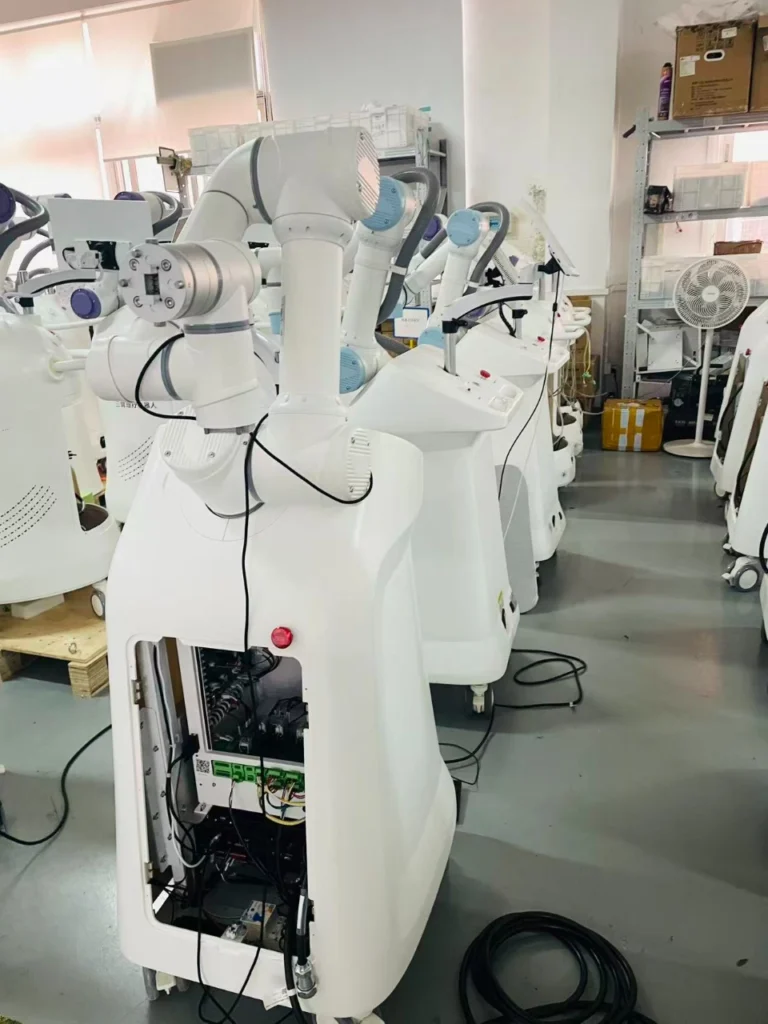 AI massage robot assembly and internal testing