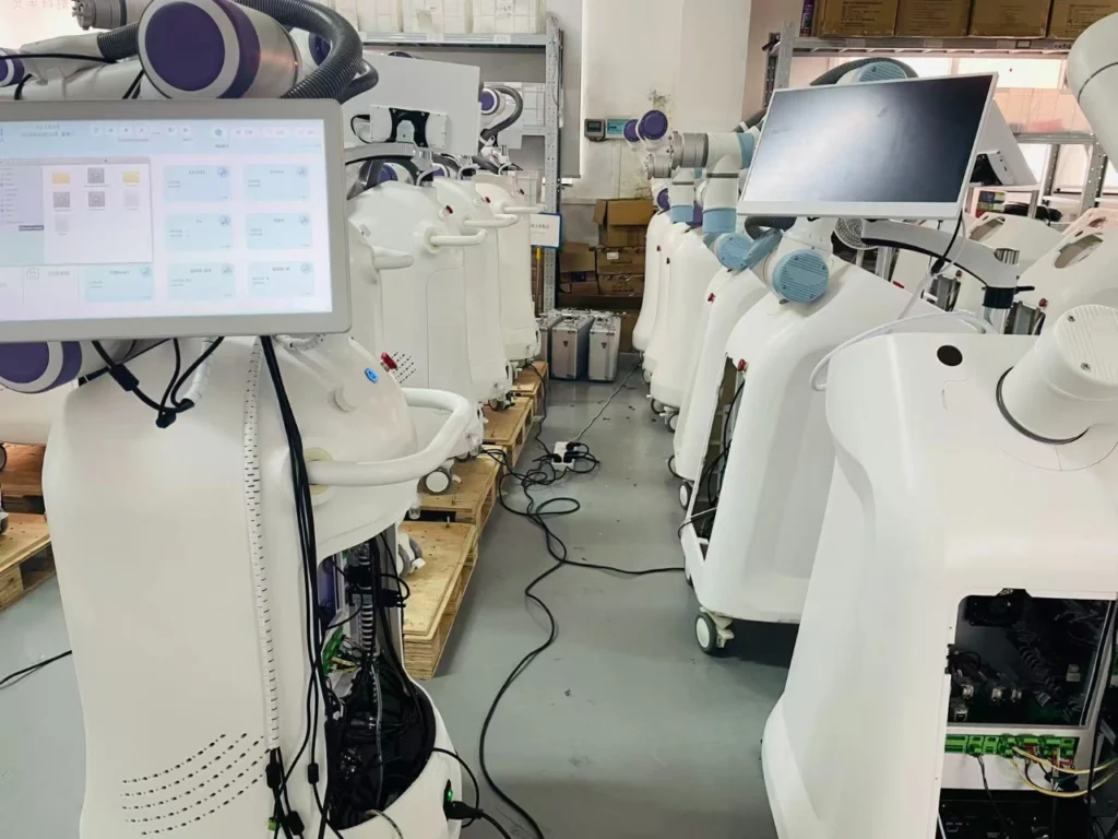 Touchscreen and system testing of AI multifunctional massage robot