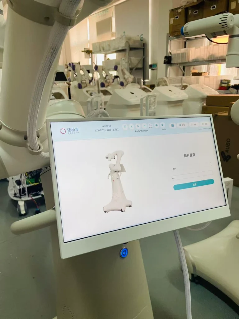 Touchscreen control interface of AI smokeless moxibustion robot